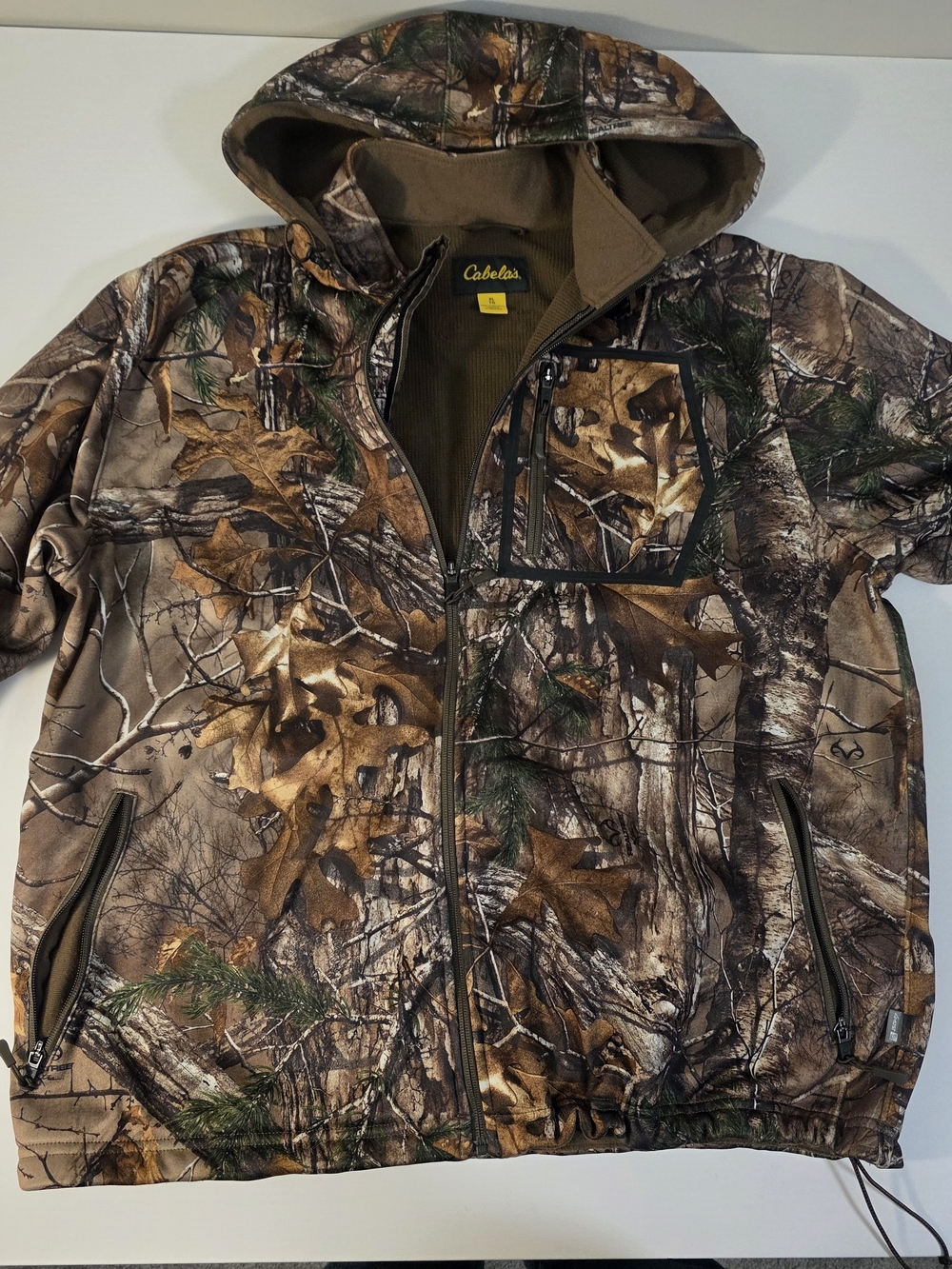 Cabela's Men's Brown Realtree Camo Hooded Jacket XL
